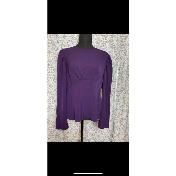 Express Tops - Express NWT Womens Purple Blouse Long‎ Sleeve Size Medium